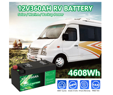 แบตเตอรี่ LiFePO4 12V 360Ah 280AH แบตเตอรี่รถยนต์ RV แบบชาร์จไฟได้ 12.8V 4608Wh